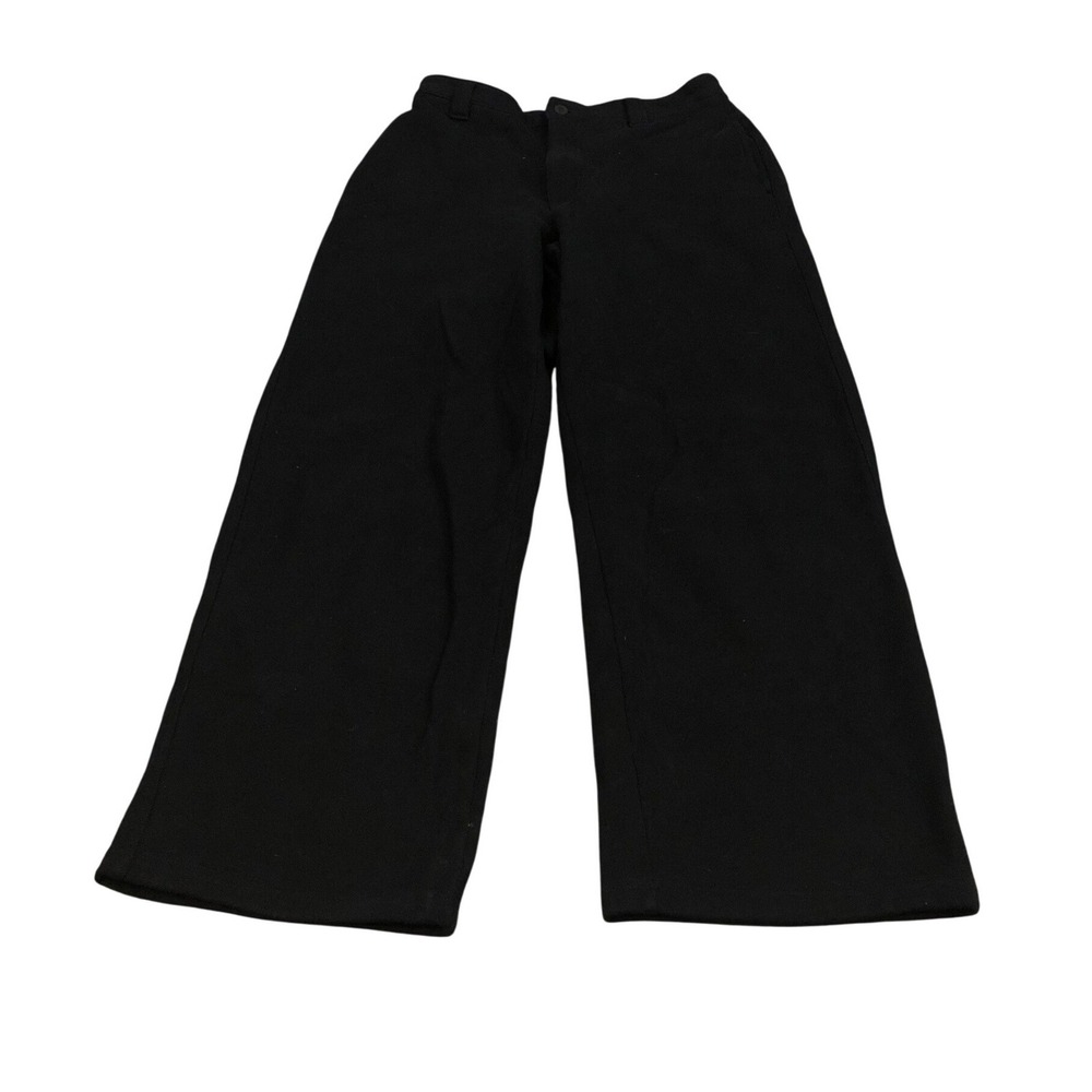 Aritzia Tna Sweatfleece Cozy Fleece Boyfriend Fit Pants Womens M Black Wide Leg